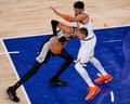 Victor Wembanyama and Karl-Anthony Towns tangle during Game 3