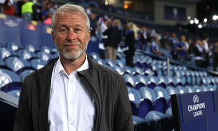 Roman Abramovich, the former Chelsea owner, enjoying the team’s 2021 Champions League triumph