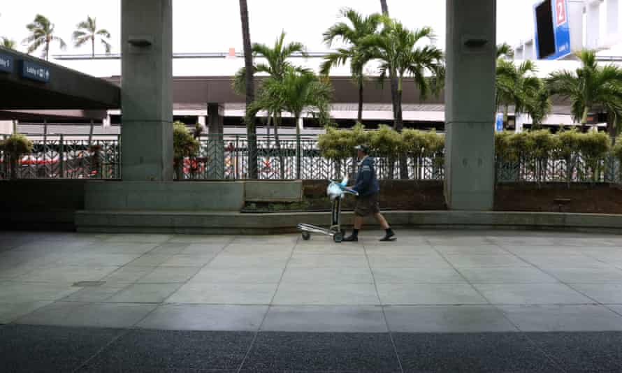 The international airport in Honolulu, seen in April. Coronavirus has essentially halted Hawaii’s tourism.