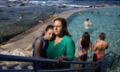 Gadia Zrihan and her daughter at Sydney’s Bronte baths, where the two of them were pulled into the ocean by a wave last summer.