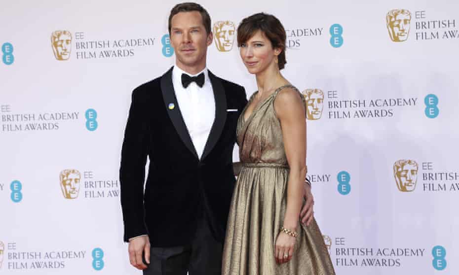 Benedict Cumberbatch, with his wife, Sophie Hunter, at the 2022 Baftas
