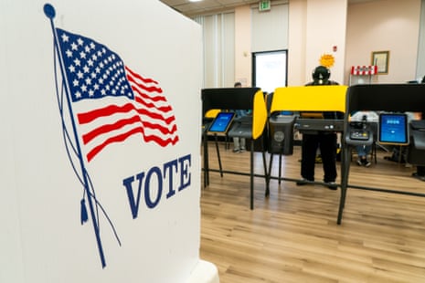 a person voting