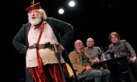 Michael Gambon as Falstaff in Henry IV, Part One, at the National in 2005.