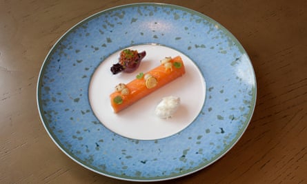 ‘Perfect smoked salmon is topped with blinis the size of 5p pieces’: smoked salmon.