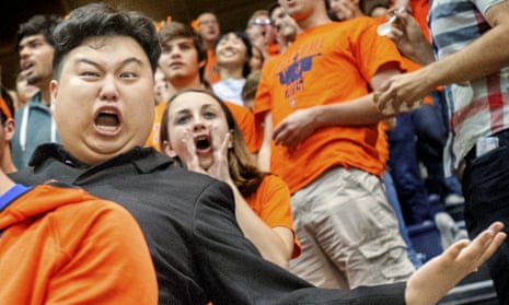 Kim Jong-un (Minyong Kim) at a University of Illinois volleyball match. Good work if you can get it. 