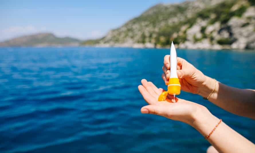 Scientists believe that chemicals in most sunscreens are dangerous to marine life.