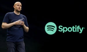 Spotify’s CEO, Daniel Ek. The company says it has a user base of more than 100 million.