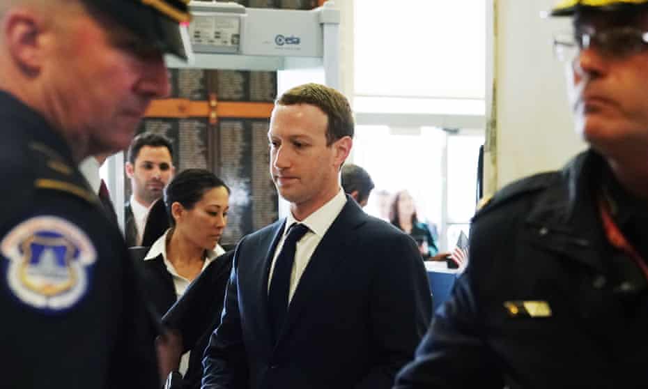 Facebook CEO Mark Zuckerberg arrives to testify on Capitol Hill in Washington.