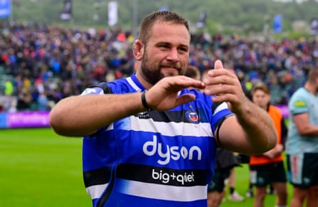 Thomas du Toit celebrates Bath’s win against Leicester