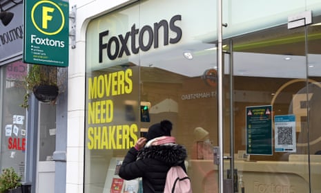 A Foxtons estate agents on the high Street in West Hampstead on January 15, 2021 in London.