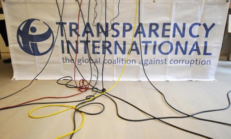 Logo of Transparency International.