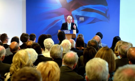 John Major addresses delegates in Solihull in central England on April 21, 2015.