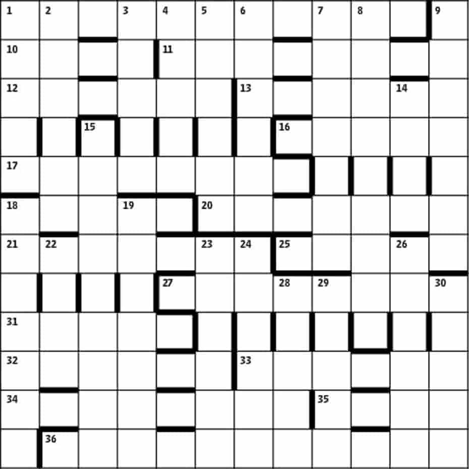 New Years Crossword Puzzles
