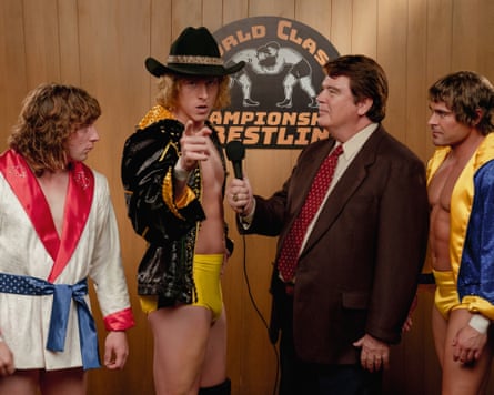 Jeremy Allen White, Harris Dickinson, Michael Harney and Zac Efron in The Iron Claw.