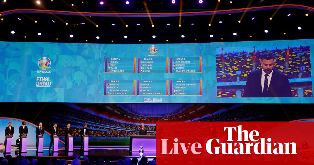Euro 2020 draw: England in group with Croatia while Wales meet Italy – live!