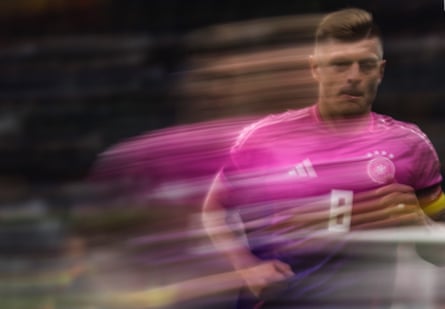 Toni Kroos of Germany looks on during the friendly match between Germany and the Netherlands in March.