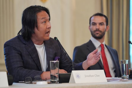 Influencer Jonathan Choe spoke during a roundtable with Donald Trump on antifa in the White House.