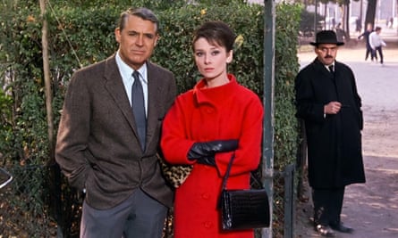 Cary Grant, Audrey Hepburn and Jacques Marin in the film Charade