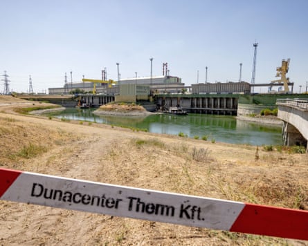 A view of the Paks Power Plant’s cold-water intake channel from the Danube