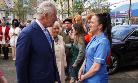 Charles and Camilla met the residents of Albert Square.