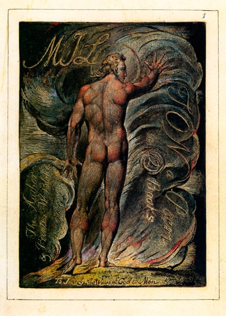A plate from Milton: A poem by William Blake, where the words to Jerusalem first appear