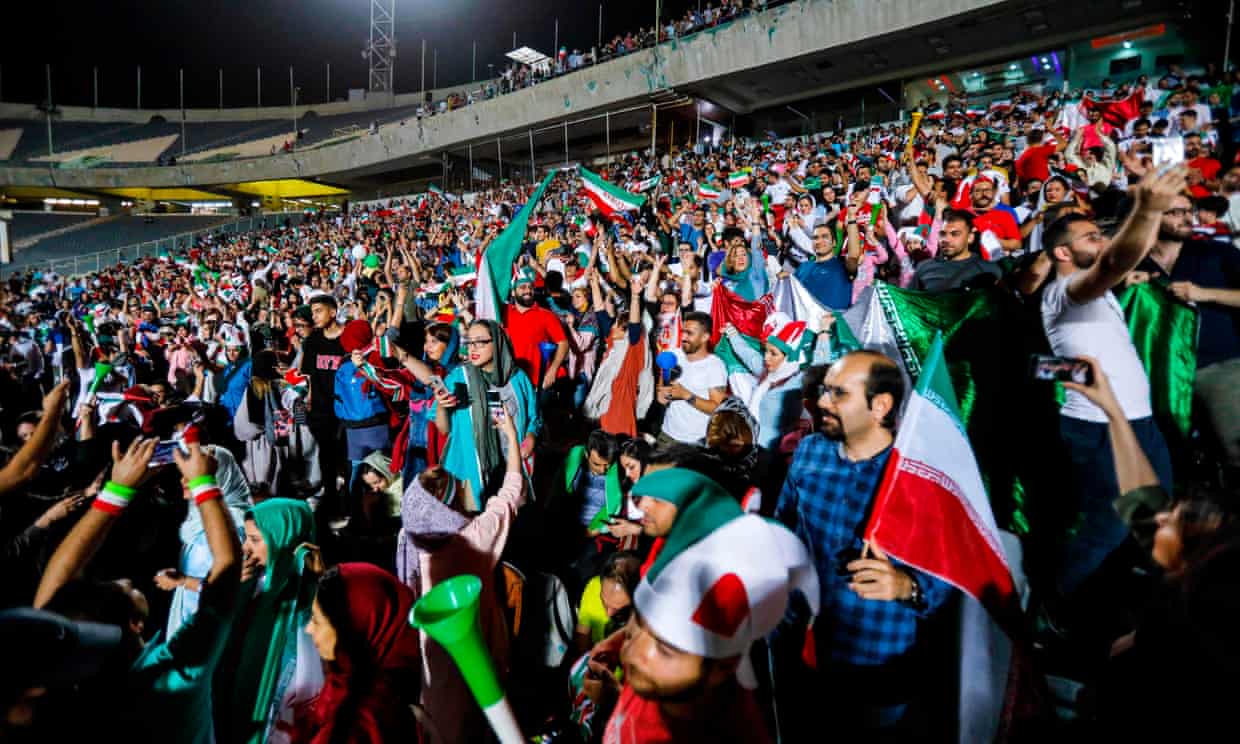 Iranian women watched the World Cup in a stadium for the first time in nearly 40 years