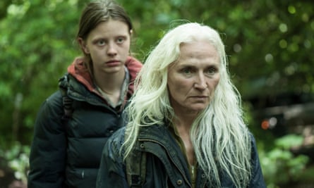 Mia Goth with Olwen Foere in The Survivalist.
