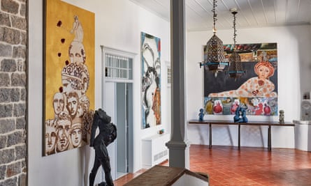 Karpidas’s artworks in a house