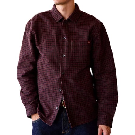 Dickies Andorra Hendersonville checked shirt in dark maroon