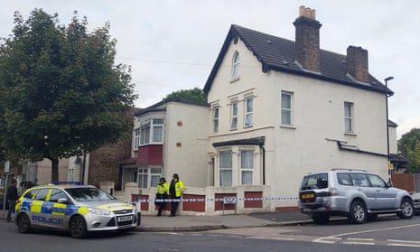 Police outside a house in Thornton Heath, south London