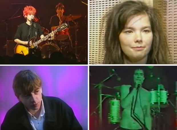Composite from Snub TV: (clockwise) Meriel Barham of Lush, Björk, the Cramps’ Lux Interior and Mark E Smith