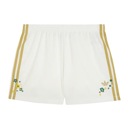 Adidas x Liberty London off-white three-stripes firebird shorts