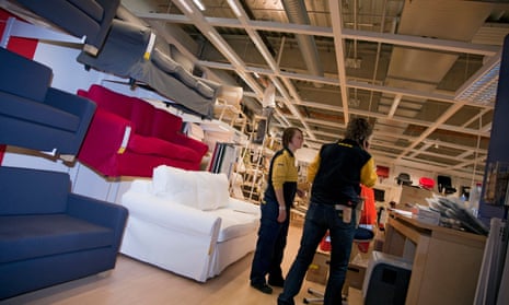 Sofas in an Ikea store