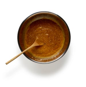 Pudding mixture in a bowl