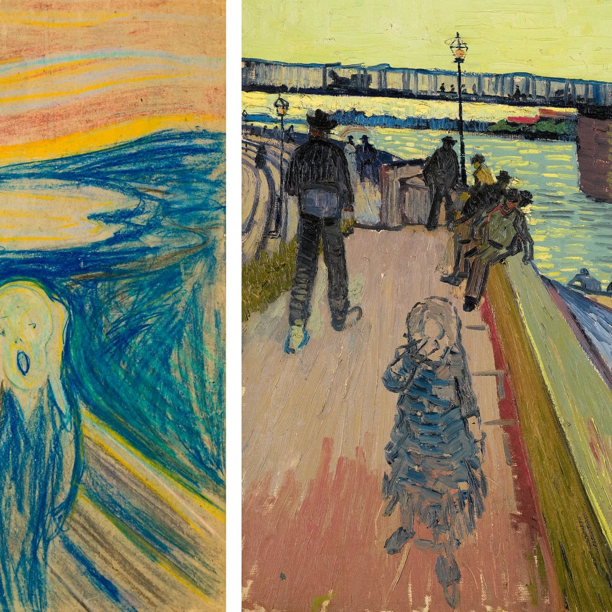 Side By Side Edvard Munch And Vincent Van Gogh Scream The Birth