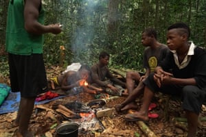 Young people of the Ba'aka community