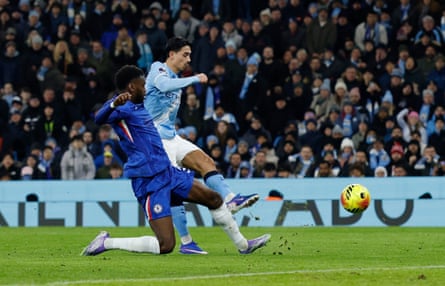 Tijjani Reijnders scores a first-half extremity for Manchester City