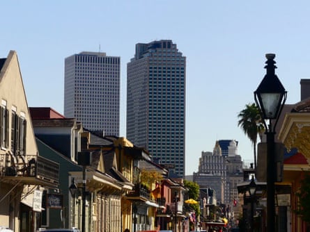 New Orleans with skyscrapers in the background.