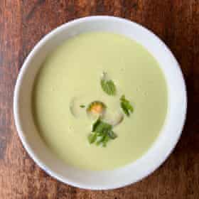 Lightly Fried: Tom Kerridge's Cucumber Soup.  Thumbs up by Felicity.