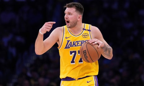 Luka Dončić says he must work with LeBron James to stop Lakers' slump | Luka Dončić | The Guardian