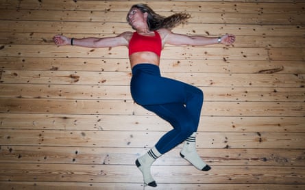 ‘You should feel a stretch down the right side of your body.’