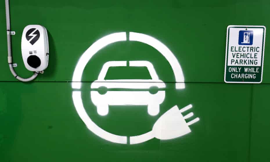 An electric vehicle charge station at Crows Nest in Sydney, Australia