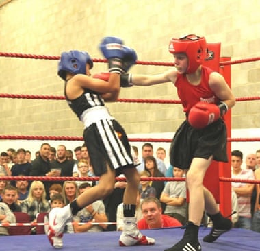 Children boxing in a gym in Halifax