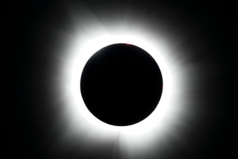 A total solar eclipse is seen from Arlington, Texas, April 8, 2024.