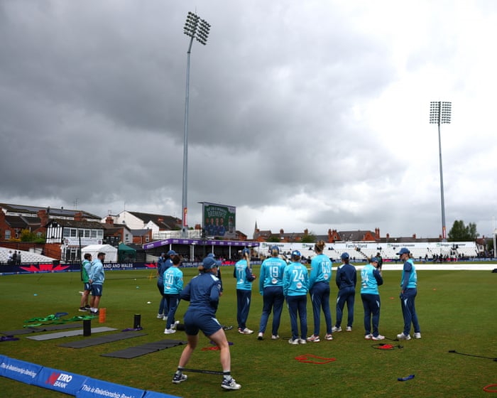 England v New Zealand: second women’s cricket ODI delayed by rain – live