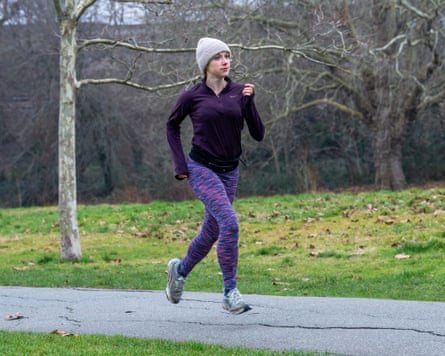 Abi Millar running near her home in south-east London