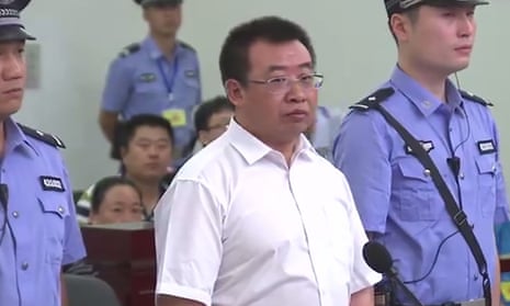 Jiang Tianyong in court in Changsha.