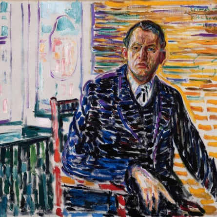 Self-Portrait in the Clinic, 1909, by Edvard Munch