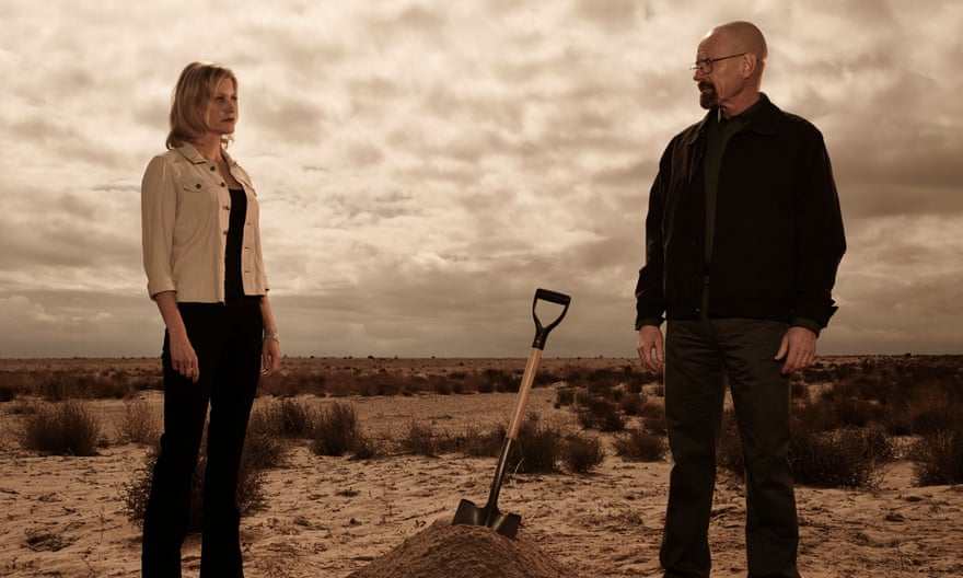 Anna Gunn as Skyler White and Bryan Cranston as Walter White in season five of Breaking Bad.