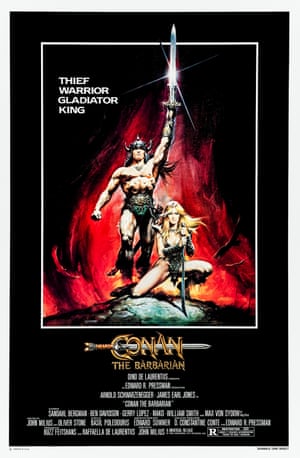 movie poster with men and women dressed like warriors holding swords